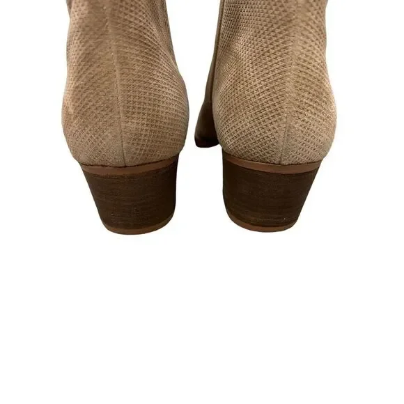 Michael Shannon Lesley Tan Beige Leather Bootie Heels Size 11 Women’s New - Picture 11 of 13